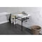 Kingston Brass 30 Carrara Marble Console Sink with Brass Legs, Marble WhiteOil Rubbed Bronze LMS3030MB5 - alternate 2